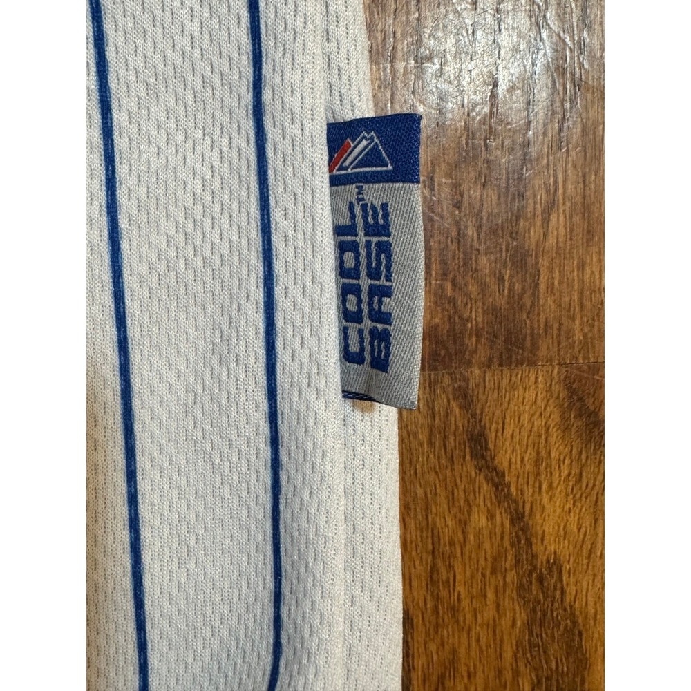 Majestic Chicago Cubs Anthony Rizzo 44 Authentic Jersey White Pinstripe Size 44 - Picture 4 of 10